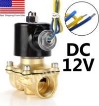 Brass Electric Solenoid Valve, 1/2&quot; 12V Air Valve Normally Closed for Wa... - $30.18