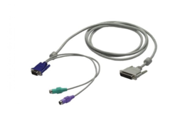 Raritan CCPT20 KVM PS/2 Cable DB25M HD15M PS/2 DIN6Mx2 MasterConsole MX4 - $26.66
