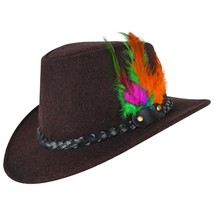 Bavarian Country Man Wool Hat Brown Traditional Hat Authentic Oktoberfest Outfit - £27.98 GBP