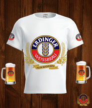 Erdinger Beer Logo White Short Sleeve  T-Shirt Gift New Fashion  - £25.23 GBP