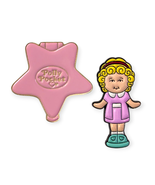 Polly Pocket Enamel Pins: Blonde Polly with Pink Star Compact - $457.90 MXN