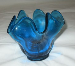 Vintage Sapphire Blue Tulip Bowl Dish - £8.76 GBP