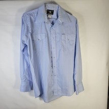 Mens Flying R Ranchwear USA Made Pearl Snap Cowboy Western Shirt Size 16.5 35 - £15.17 GBP