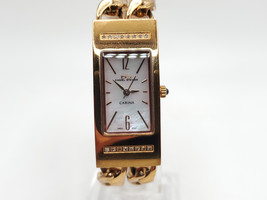 Daniel Steiger Carina Rectangle Womens Watch New Battery Rose Gold Tone ... - $44.55