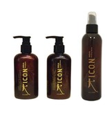 ICON SET India Shampoo 8.5oz + Conditioner 8.5oz + Healing Spray 8.5oz - $930.78 MXN