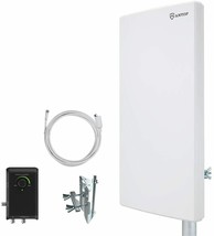 ANTOP Flat Panel Outdoor/Indoor HDTV Antenna with Smart Boost System - $81.17