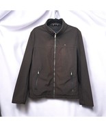 Tommy Hilfiger Jacket Mens Small Black Soft Shell Outdoor Zip Up Coat - $20.56