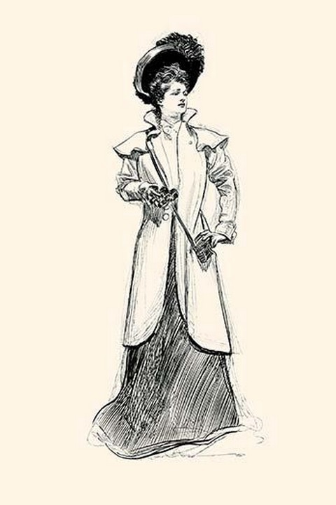 Primary image for Lady with Binoculars by Charles Dana Gibson - Art Print
