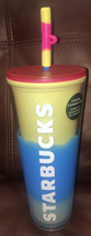 Starbucks 2023 Spring Straw Topper Blue Wave Color Changing Tumbler 24 oz Cup FS - $24.74