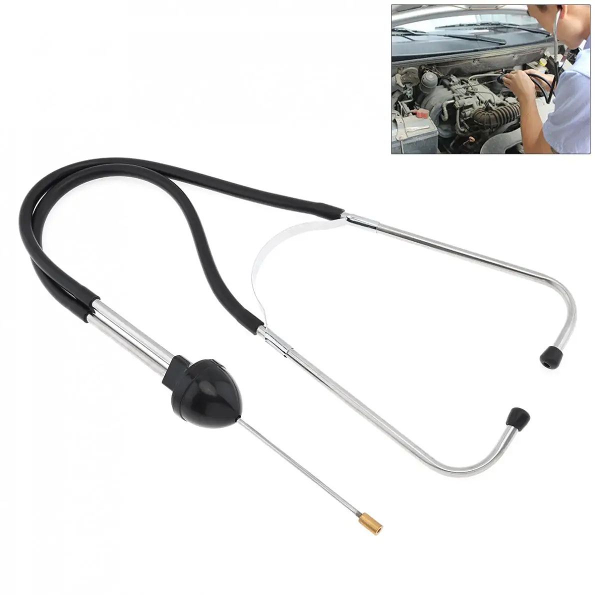 Auto Car Diagnostic Tools Engine Block Stethoscope Automotive Mechanics Tester T - £79.82 GBP