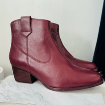 Seychelles Women&#39;s Upside Fashion Leather Western Bootie, Burgundy, Size 8, NWOT - £59.04 GBP