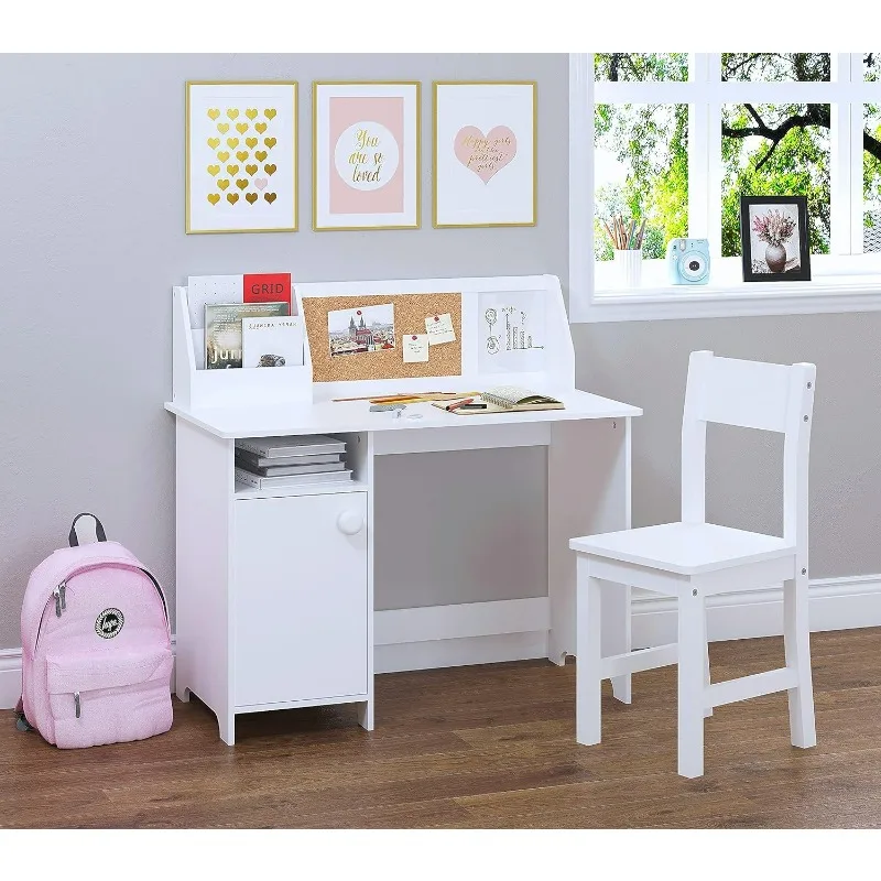 UTEX Kids Study Desk with Chair, Wooden Children School Study Table with... - $667.22