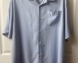 Tommy Bahama Original Fit Short Sleeve Shirt Mens XL Blue All Silk Pocket - $19.75