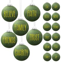 HyDren Velvet Easter Balls 2.36in Flocked Green Ornaments 12 Pcs - $14.83