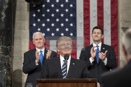 Trump Delivering Joint Address To Congress Over First 100 Days 2017 4X6 Photo - £6.94 GBP