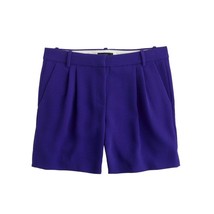 NWT Womens Size 2 J. Crew Blue Pleated Crepe Shorts - £21.84 GBP