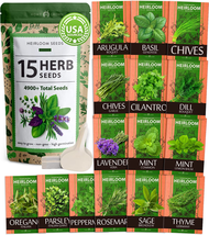 15 Culinary Herb Seeds Vault - Heirloom &amp; Non GMO (2X More) 4900+ Seeds   - £29.49 GBP