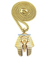 Pharaoh New Pendant With 30 Inch Long Cuban Style 6mm Chain Egyptian Kin... - $17.95