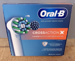 10 Pack - Oral-B Cross Action X - Replacement Brush Heads - $39.97