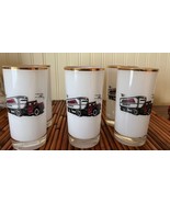 Set of 6 Vintage Frosted Drinking Glasses Tractor Trailer Trucks - $377.05 MXN