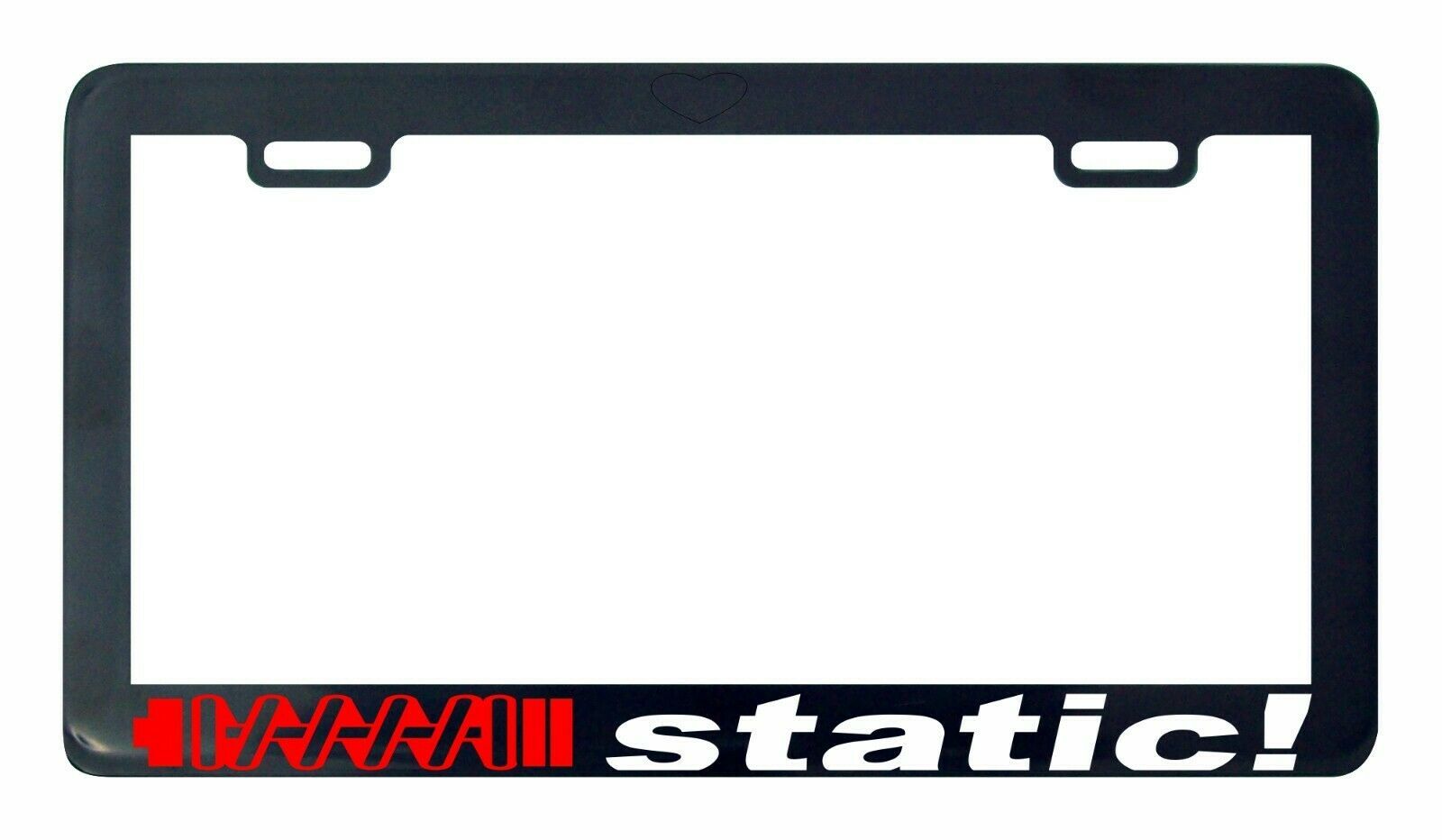 License Plate Frame "STATIC" JDM - Stance, Bagged, Lowered Car Theme (Funny Novelty) Skull Car & Truck License License Plate Frames - Foto 3