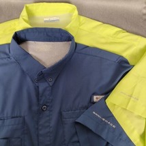 Columbia PFG Omni Shade Mens Fishing Shirt XL LOT of 2 Blue Yellow Extra Large  - £28.73 GBP