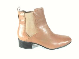 Halston Brown Leather Ankle Boots Shoes Women&#39;s 9 M (SW18)pm - £19.78 GBP