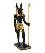 Large Egyptian God Of The Dead Mummification Anubis With Was Staff Statu... - $131.43 CAD