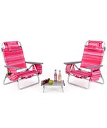 2 Packs 5-Position Outdoor Folding Backpack Beach Table Chair Reclining ... - $240.20 CAD