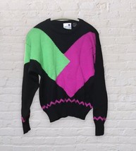 Vintage 1980s White Stag Geometric Abstract Sweater Small - £23.70 GBP