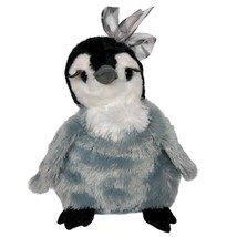 The Petting Zoo Gray White Penguin Plush Eyelashes Bow Stuffed Animal 20... - £18.64 GBP