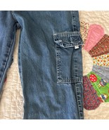 Vtg Gap Jeans Women&#39;s 10 cargo Flare High Rise Pockets Dark Wash Retro H... - €21,47 EUR