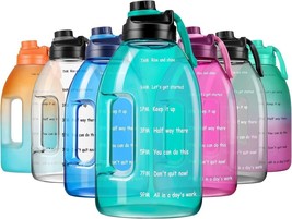 1 Gallon Water Bottle, Gallon Bottle Large Water Bottle 128oz Motivational Jug - £19.43 GBP