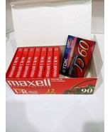 Maxell UR 90 Minute Blank Audio Cassette 7 PACK Tapes Normal New + (1) T... - $24.16