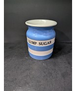 TG Green Cornishware Lump Sugar Jar, Vintage Canister, Blue &amp; White Stripes - $1,910.03 MXN