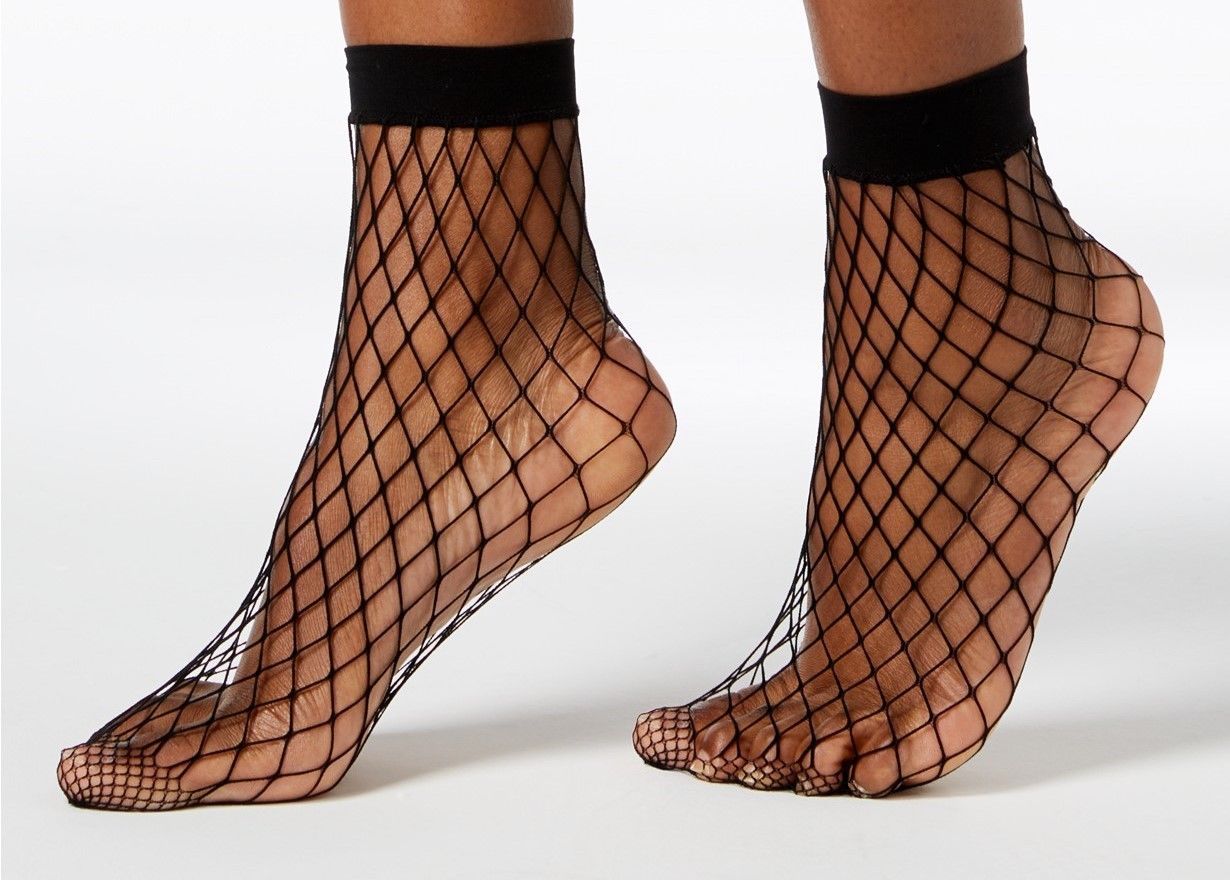 I.N.C. Women&#39;s Fishnet Ankle Socks Black - $8.90