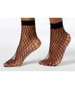 I.N.C. Women&#39;s Fishnet Ankle Socks Black - £7.11 GBP