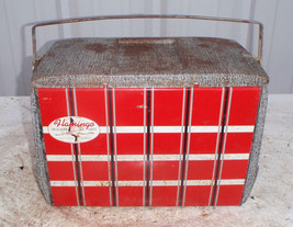 Vintage 1950s Flamingo Insulated Metal Ice Chest - £70.70 GBP