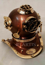 Antique Yellow Diving Helmet US Navy Mark V Scuba Morse Divers Helmet Replica - £104.27 GBP