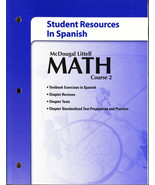 MCDOUGAL LITTELL MATH COURSE 2: STUDENT RESOURCES IN SPANISH - NICE! - £14.12 GBP