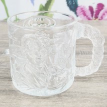 McDonalds Batman Forever Two Face Etched 3D Glass Mug Cup 1995 Vintage - £7.50 GBP