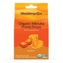 4/26 Wedderspoon Organic Manuka Honey Drops, Honey &amp; Echinacea, 20 Count... - $9.89