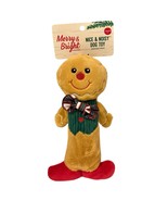 Merry and Bright Nice Noisy GINGERBREAD MAN Dog Squeaky Thrash Plush Tos... - €8,03 EUR