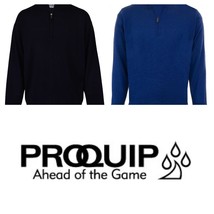 Proquip Hommes Merino Doublé 1/4 Fermeture Hydrofuge Golf Pull Pullover.... - £77.75 GBP