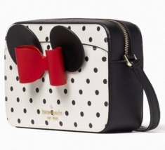 NWB Kate Spade Disney Crossbody Minnie Mouse K4760 White Black Red Bow Gift Bag - £86.12 GBP