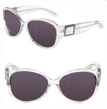 Bottega Veneta Aviator BV69S Clear Grey White Leather Sunglasses 69 900BN Unisex - £205.71 GBP