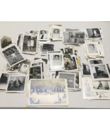 Vintage black and white large picture photo lot people place headshot - $39.55
