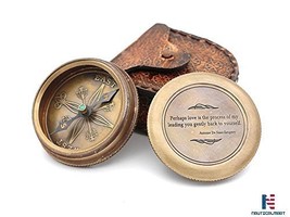  NauticalMart Perhaps love is the process Quote Compass with Case - £35.18 GBP