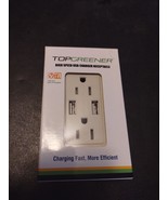 Top Greener TOPGREENER High Speed Dual USB Charger &amp; Wall Outlet TU2154A-W - $390.48 MXN