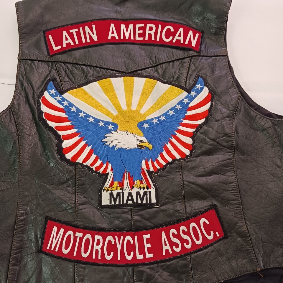 Latin American Motorcycle Genuine Leather Men's Black Biker Button Vest Size 3XL Item image 7
